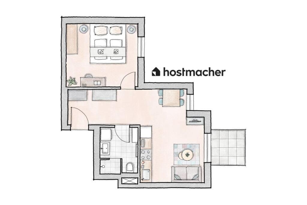 Hm • Sleek 1Br Home With Balcony เวียนนา ภายนอก รูปภาพ